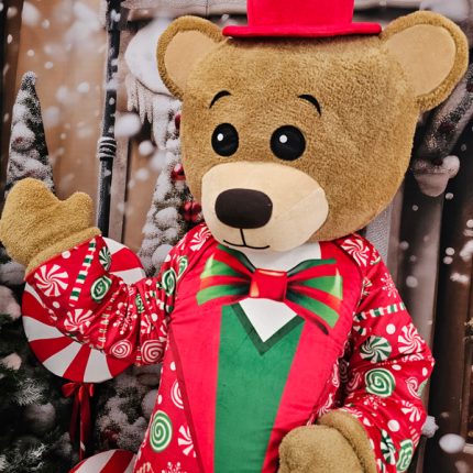 Christmas Teddy Bear Mascot Costume, Adult Mascot Costume, Party Mascot Costume, Event Teddy Mascot Costume, Birthday Party Costume, Luxury Mascot Costume
