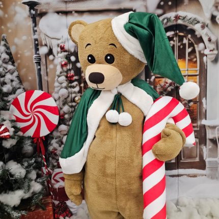 Christmas Teddy Bear Mascot Costume, Adult Mascot Costume, Party Mascot Costume, Event Teddy Mascot Costume, Birthday Party Costume, Luxury Mascot Costume