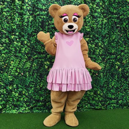 GIrl Bear Mascot Costume, Adult Mascot Costume, Party Mascot Costume, Event Mascot Costume, Birthday Party Costume, Luxury Mascot Costume