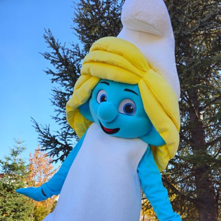 Smurfette Smurf Mascot Costume, Adult Mascot Costume, Party Mascot Costume, Event Mascot Costume, Birthday Party Costume, Luxury Mascot Costume